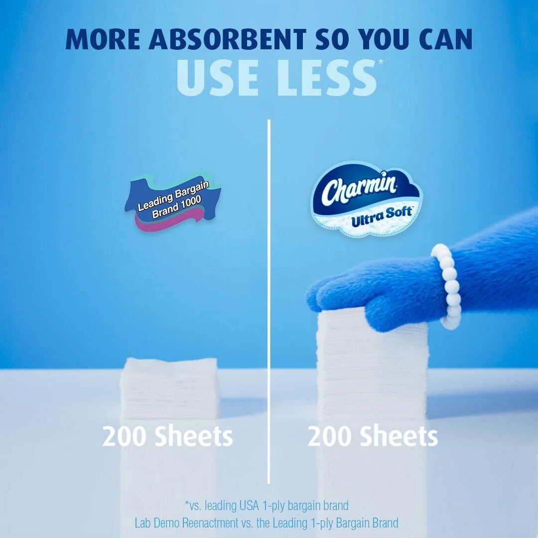 Ultra Soft Toilet Paper 6 Mega XL Rolls, 336 Sheets per Roll