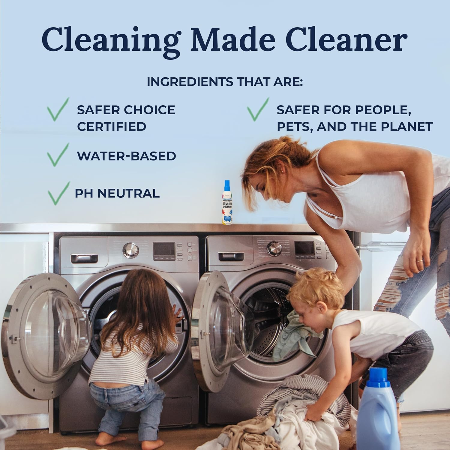 Messy Eater Stain Treater Spray - 4Oz Stain Remover - Newborn & Baby Essentials - No Dry Cleaning Food, Grease, Coffee off Laundry, Underwear, Fabric
