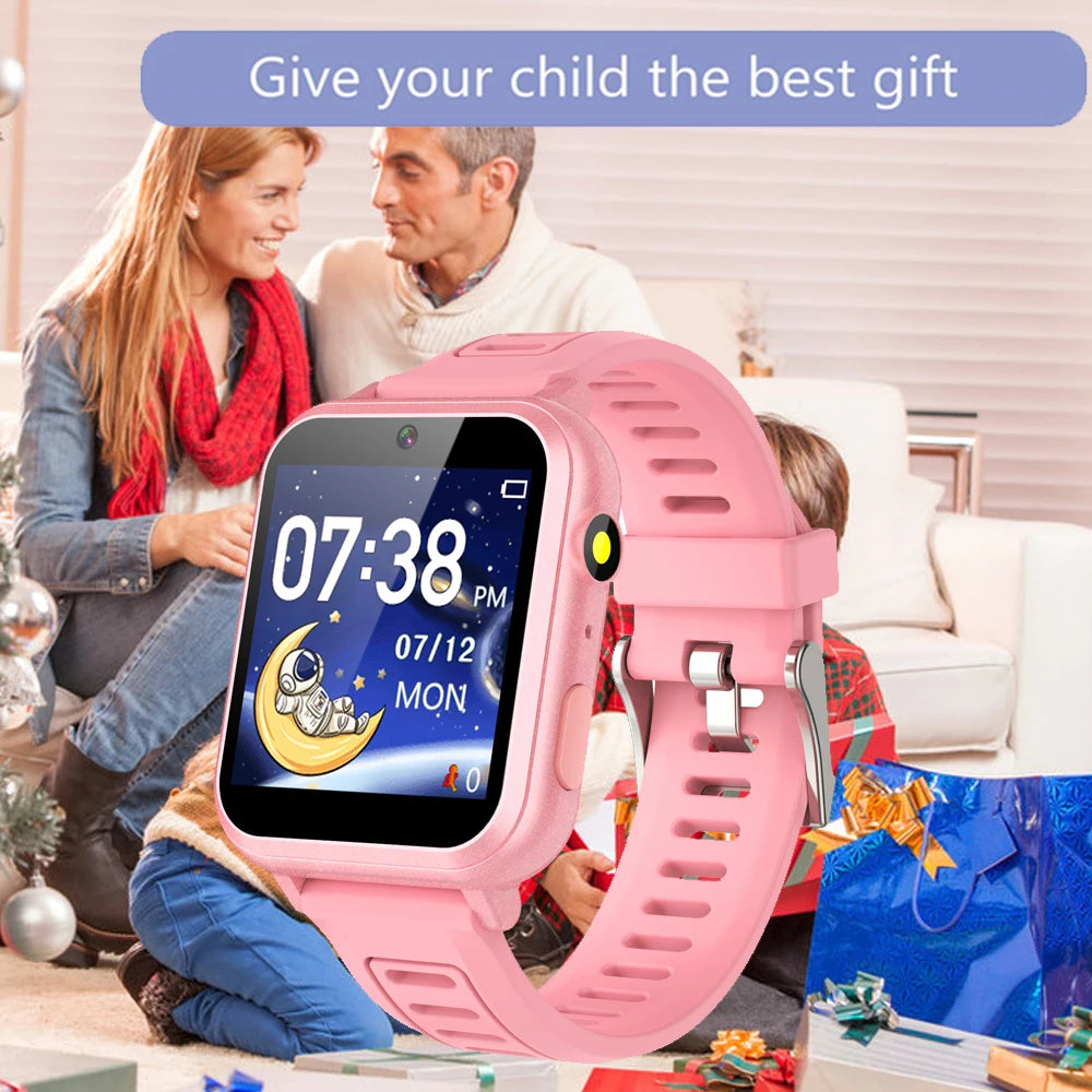 Children'S Wristwatch 24 Games Kids Smart Watch Music Play Pedometer Tracker Time Display Video Audio Record Torch Smartwatch