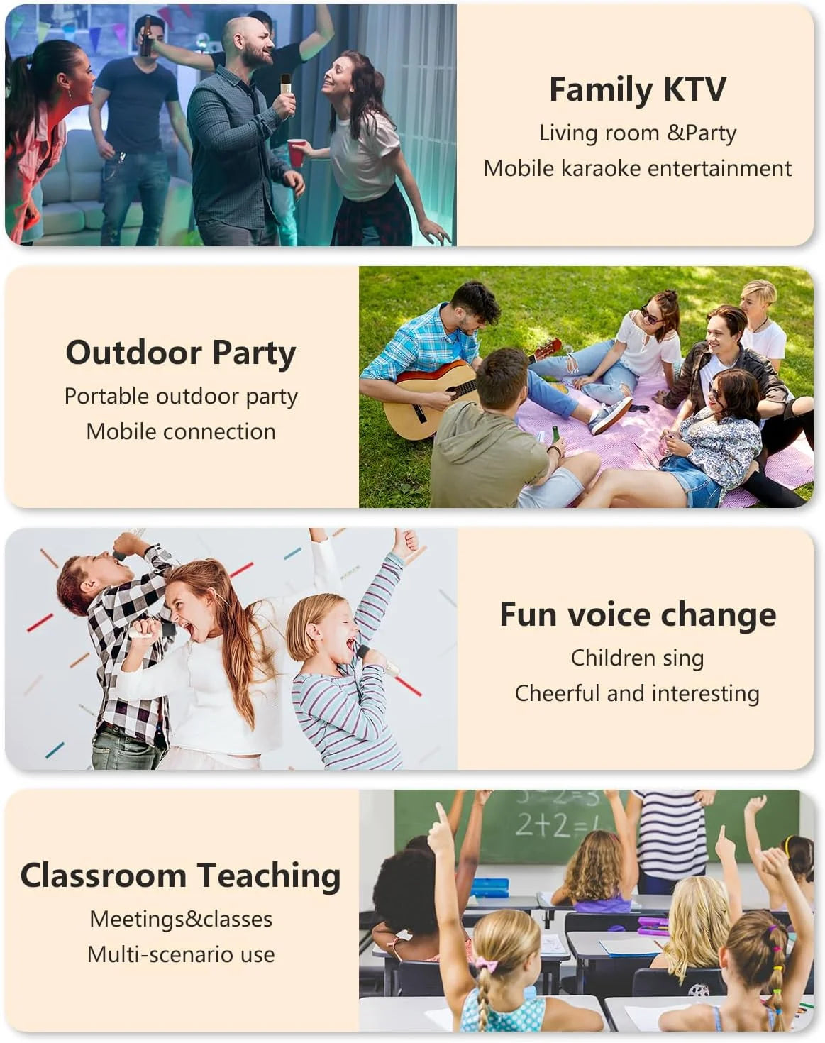 Mini Karaoke Machine for Kids, Toys  for Ages 4-12, Portable Bluetooth Speaker with 2 Wireless Microphones for Singing Party Outdoor Play, Pink