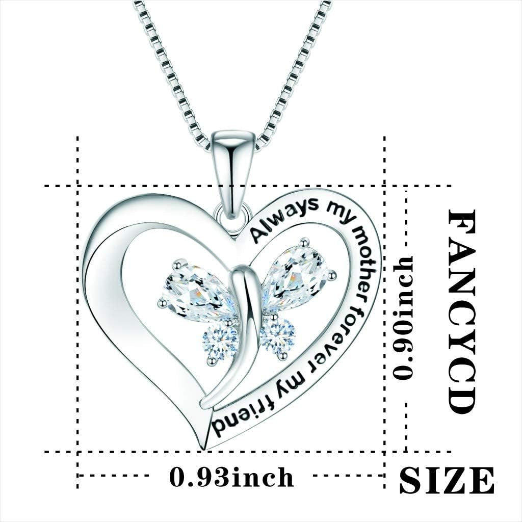 Forever Connected Mother & Son Necklace – Heart Pendant Gift for Mom, Sterling Silver Jewelry for Mother'S Day or Birthday
