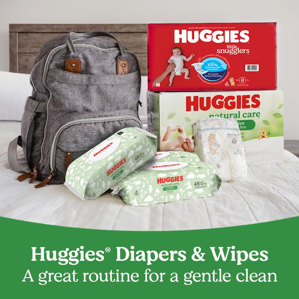 Natural Care Sensitive Baby Wipes, Unscented, Hypoallergenic, 6 Flip-Top Packs (288 Wipes Total)