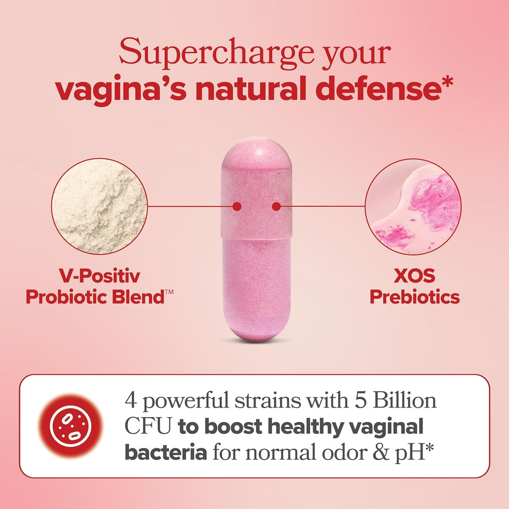 URO Vaginal Probiotics for Women Ph Balance with Prebiotics & Lactobacillus Probiotic Blend - Vaginal Health Supplement - Promote Healthy Vaginal Odor & Vaginal Flora, 60 Count (Pack of 1)