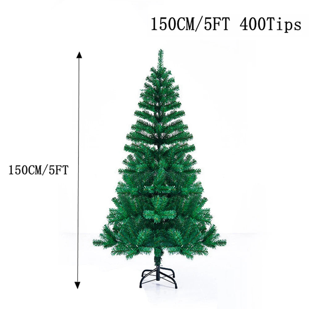  High Quality 5FT 400T PVC Artificial Christmas Tree with Metal Stand for Outdoor Home Decoration