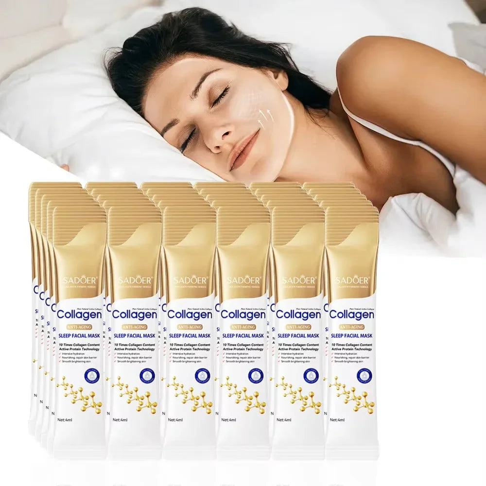   Collagen Sleeping Facial Masks Face Skincare Moisturizing Brightening Firming Hydrating Facial Skin Care