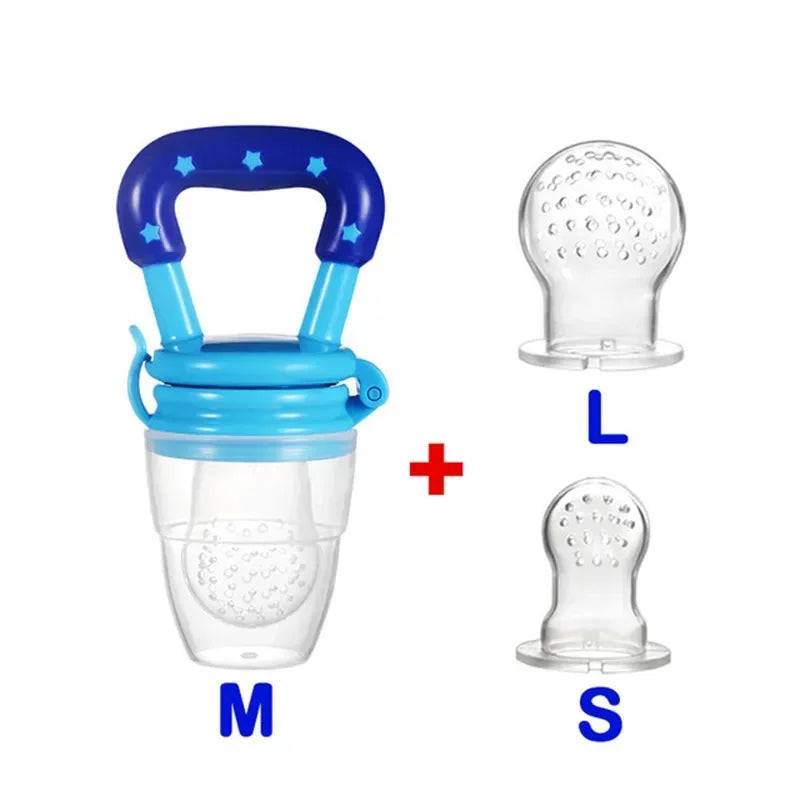 3 in 1 Baby Nipple Fresh Food Fruit Milk Feeding Bottles Nibbler Learn Feeding Drinking Water Straw Handle Teething Pacifier