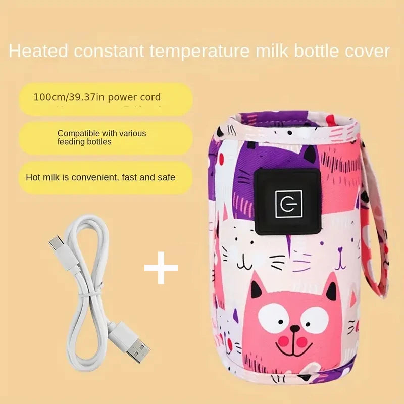 USB Milk Water Warmer, Travel Stroller Insulated Bag, Nursing Bottle Heater.