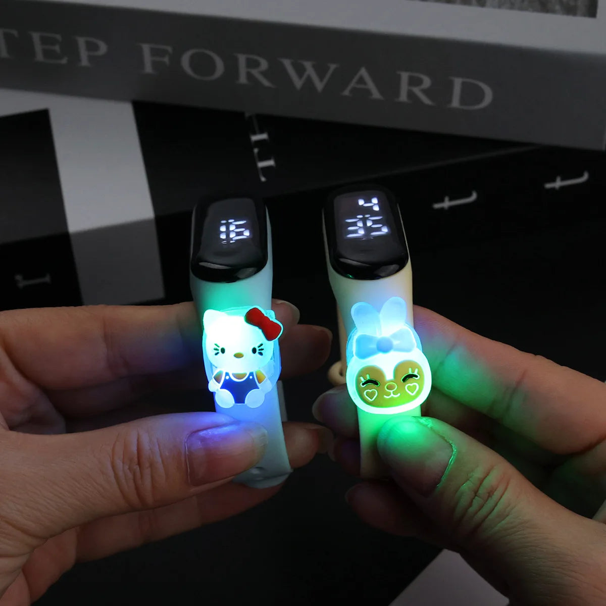 New Light Sanrio Hello Kitty Children Watches for Girls Electronic Bracelet Sports Touch LED Panda Doll Kids Watch Waterproof