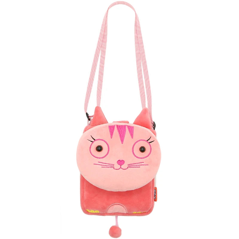 Cute Cartoon Animal Crossbody Bag Kids Casual Shoulder Bag Plush Mini Shoulder Bag