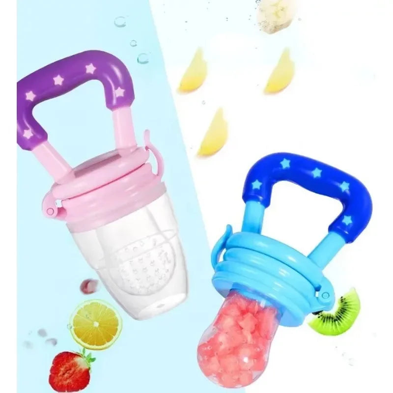 3 in 1 Baby Nipple Fresh Food Fruit Milk Feeding Bottles Nibbler Learn Feeding Drinking Water Straw Handle Teething Pacifier
