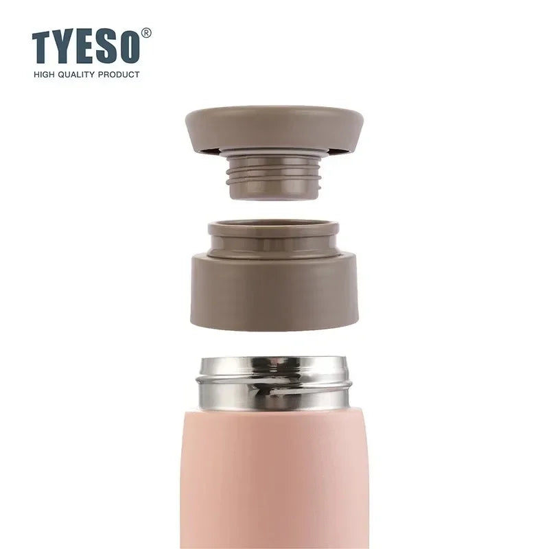 500ML  Stainless Steel Insulated Water Bottle Simple round Shoulder Travel Mug Portable Frosted Ins Style Design