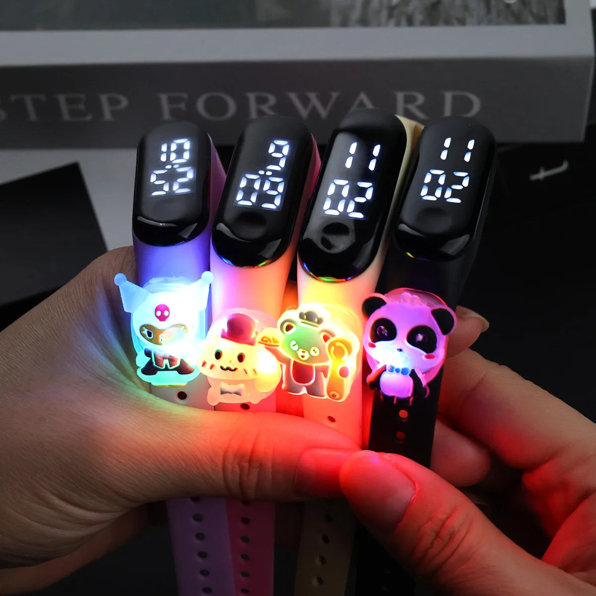 New Light Sanrio Hello Kitty Children Watches for Girls Electronic Bracelet Sports Touch LED Panda Doll Kids Watch Waterproof