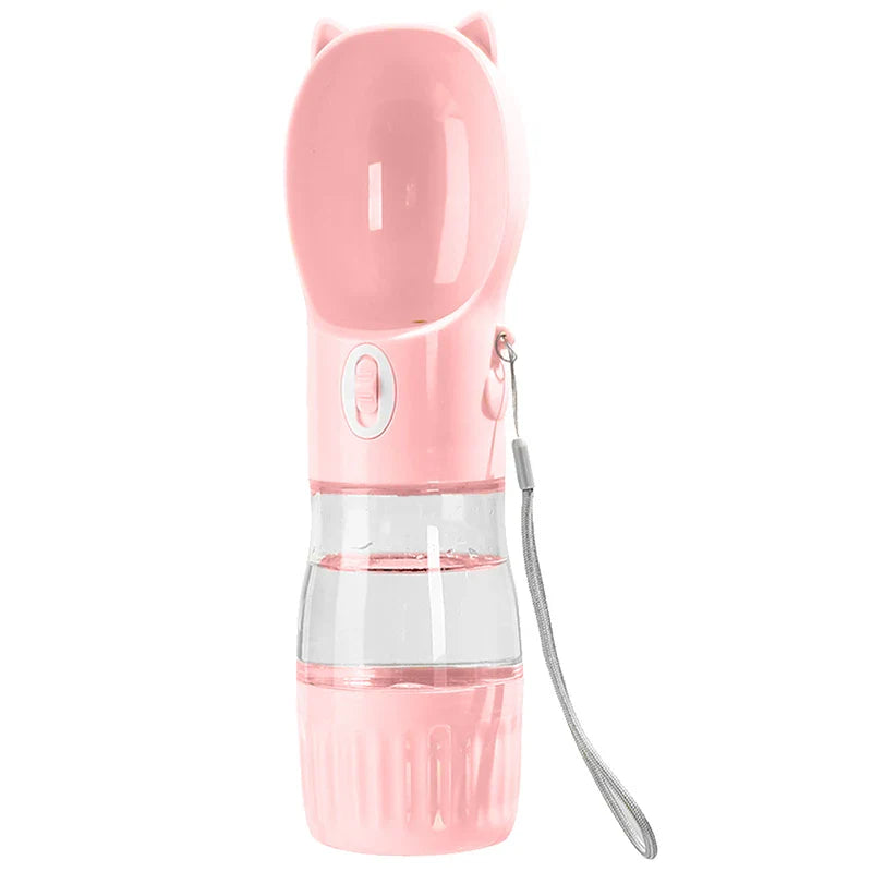 Pet Dog Water Bottle Food Feeder for Small Medium Dogs 2 in 1 Travel Puppy Cats Water Container Outdoor Yorkie Drinker Supplies