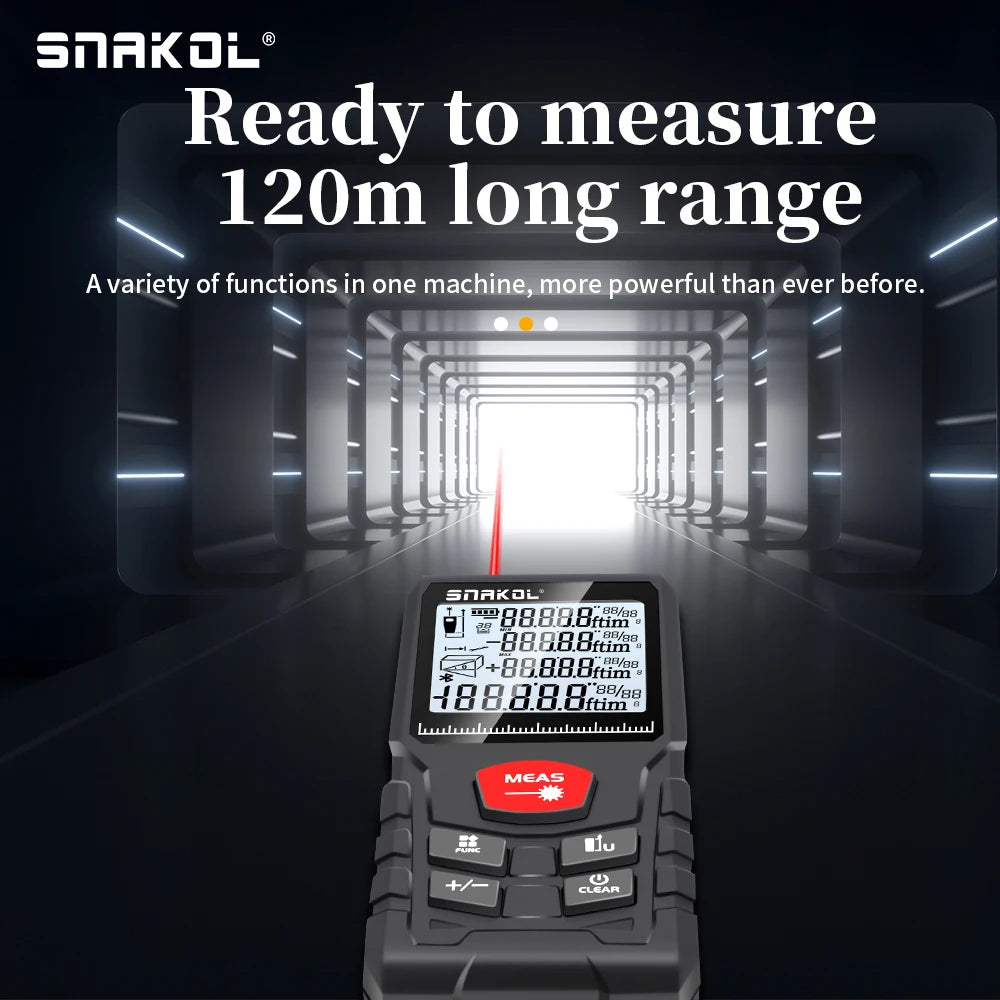 Laser Distance Meter 50M 70M 100M 120M Rangefinder Profesional Range Finder Digital Tape Measure Ruler Test Tools
