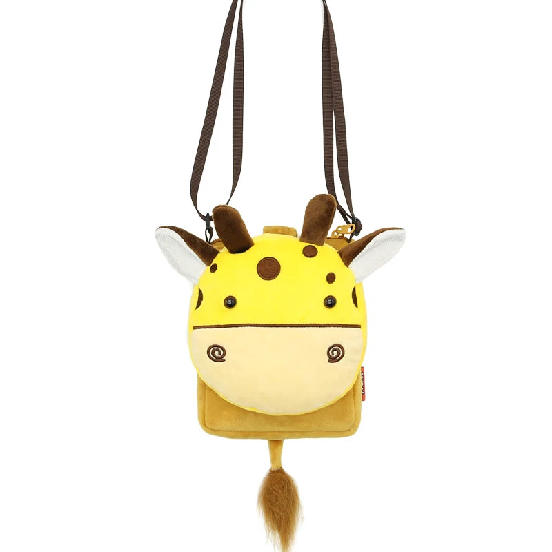 Cute Cartoon Animal Crossbody Bag Kids Casual Shoulder Bag Plush Mini Shoulder Bag