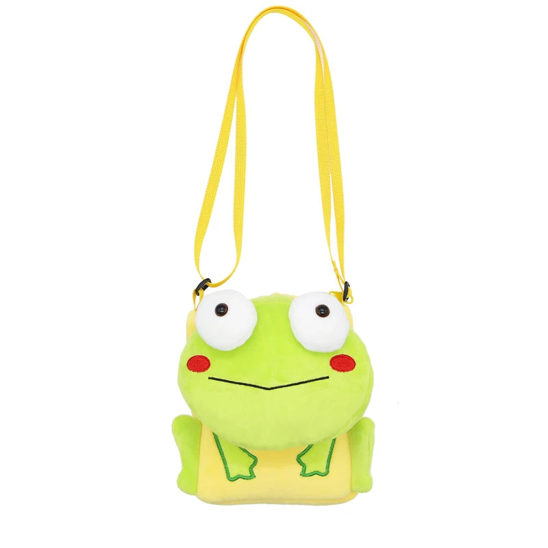 Cute Cartoon Animal Crossbody Bag Kids Casual Shoulder Bag Plush Mini Shoulder Bag