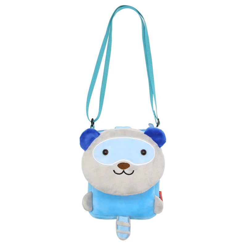 Cute Cartoon Animal Crossbody Bag Kids Casual Shoulder Bag Plush Mini Shoulder Bag