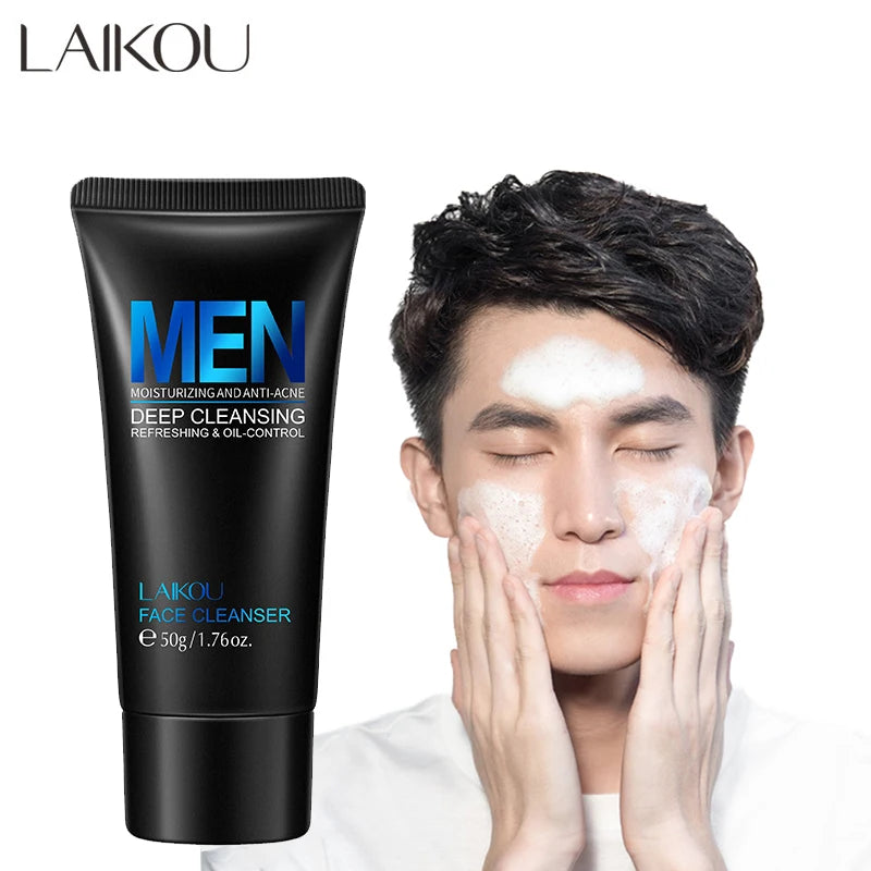 Men Facial Cleanser Face Wash Moisturizing Man Skin Care Oil Control 