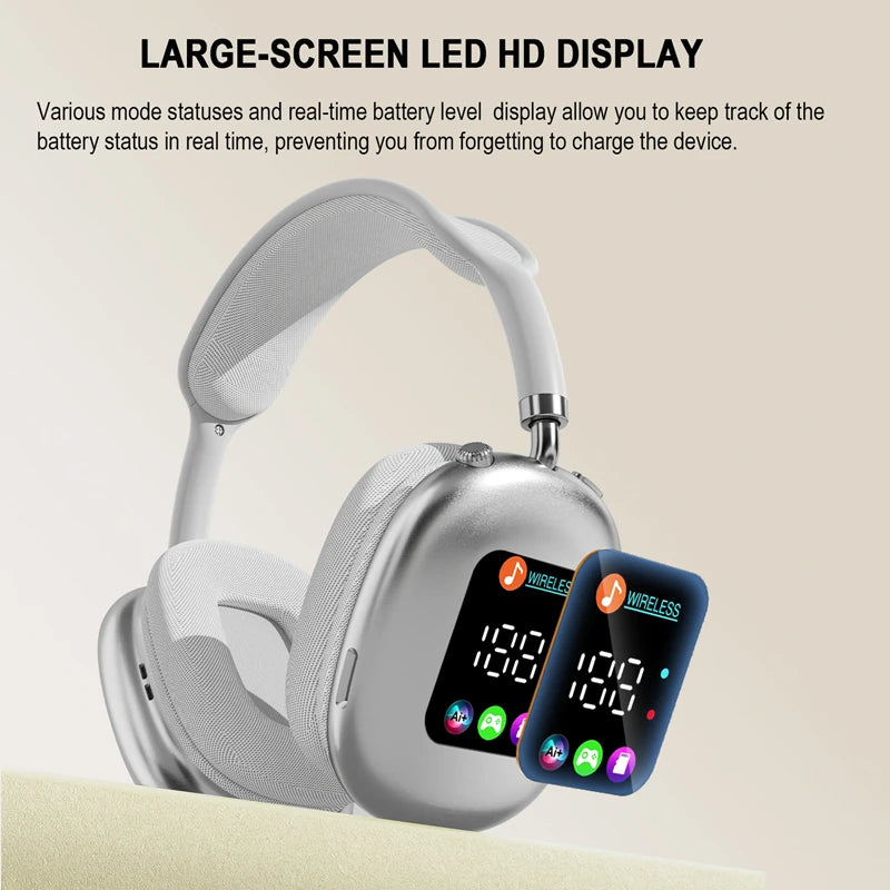 Xiaomi Wireless Bluetooth Headset with RGB Digital Display Screen Card Reader Headset Long Battery Life High-Fidelity Earphones