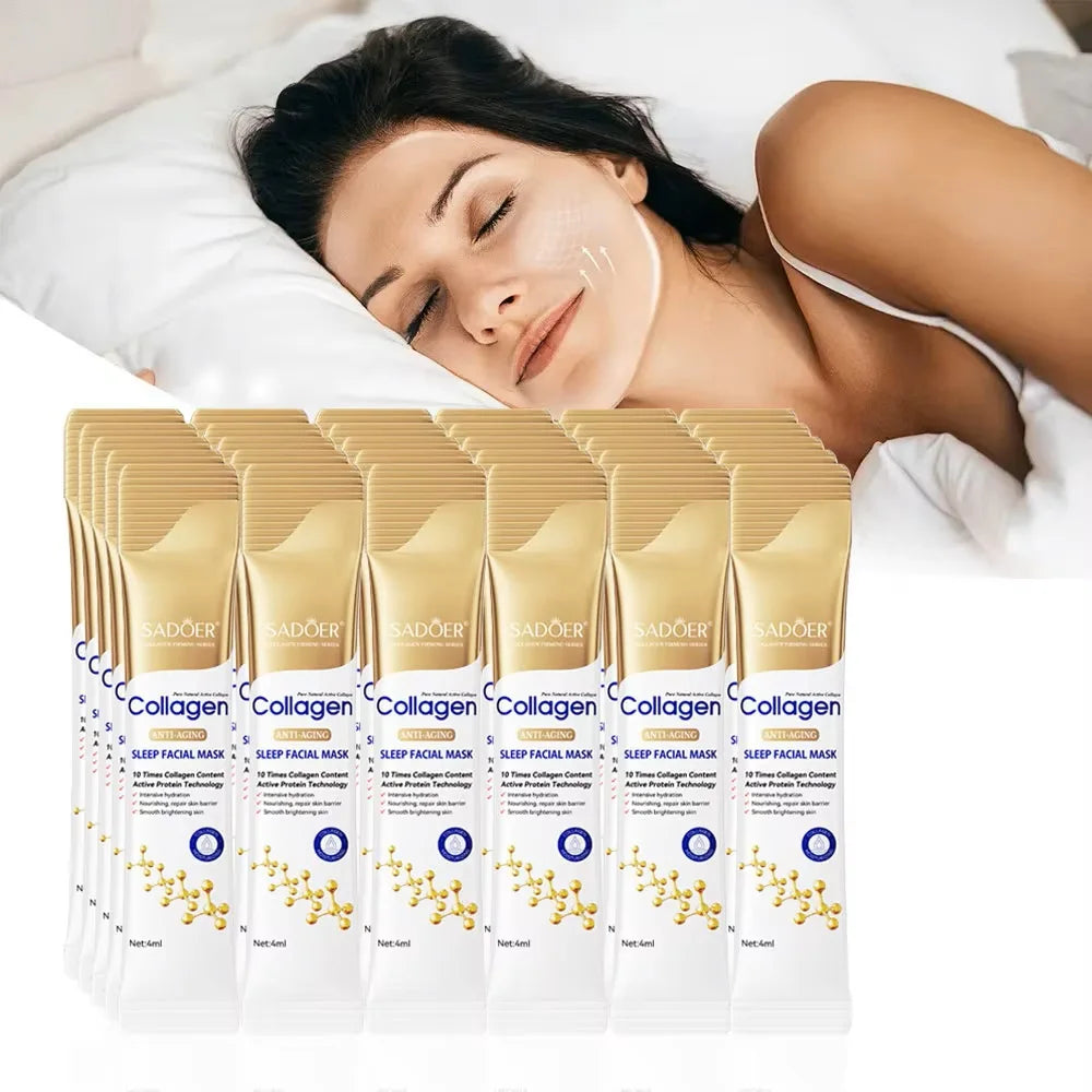   Collagen Sleeping Facial Masks Face Skincare Moisturizing Brightening Firming Hydrating Facial Skin Care