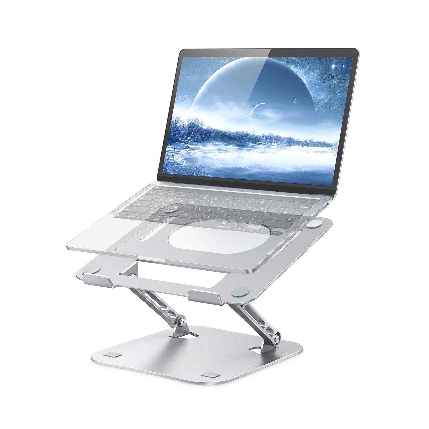 ST01 Portable 11–16-Inch Adjustable Laptop Stand Computer Stand Sturdy Aluminum for Desk Foldable Laptop Holder Notebook Tablet