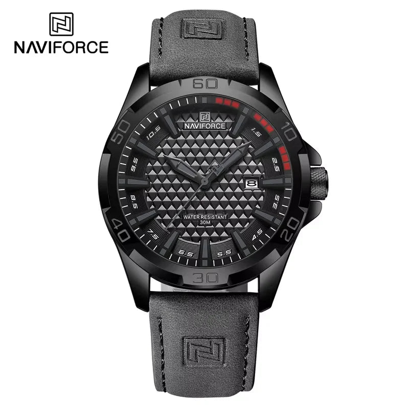Men Fashion Quartz Watches -Leather Strap Sport Waterproof Wristwatches 