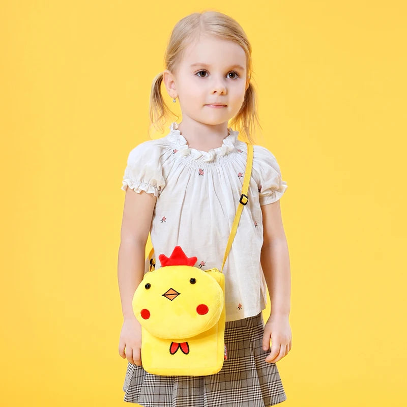 Cute Cartoon Animal Crossbody Bag Kids Casual Shoulder Bag Plush Mini Shoulder Bag