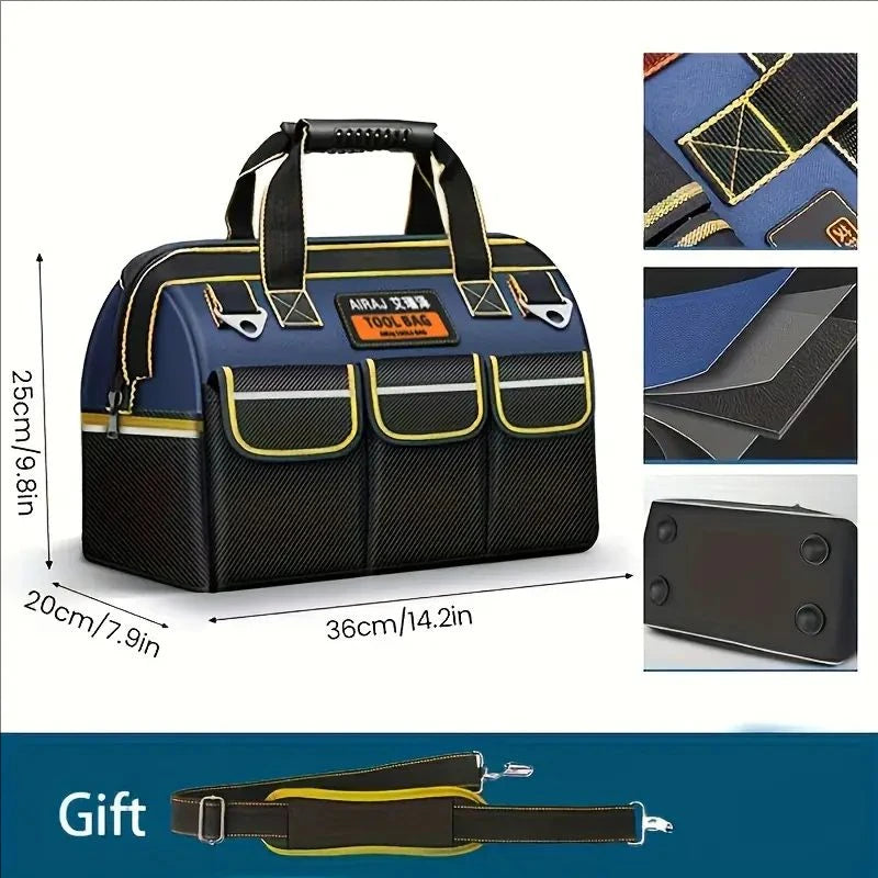 Multifunctional Tool Bags 1680D Oxford Cloth Electrician Bags Waterproof and Wear-Resistant High Capacity Storage Bags