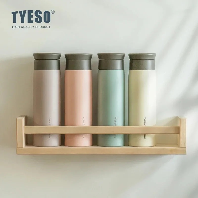 500ML  Stainless Steel Insulated Water Bottle Simple round Shoulder Travel Mug Portable Frosted Ins Style Design