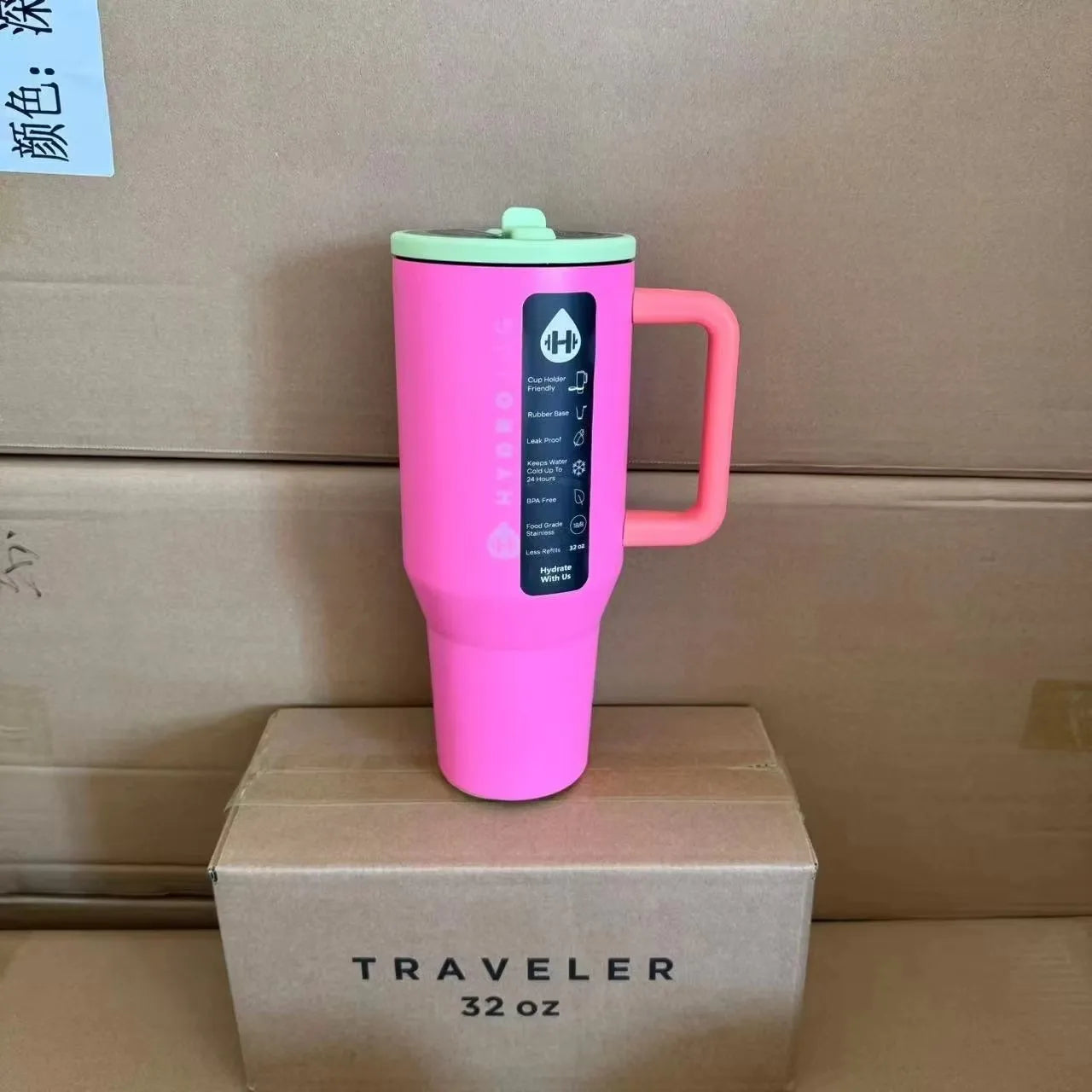 Tumbler 32OZ/40OZ Traveler Straw Lid Stainless Steel Vacuum Insulated Car Mug Double Wall Thermal Iced Travel
