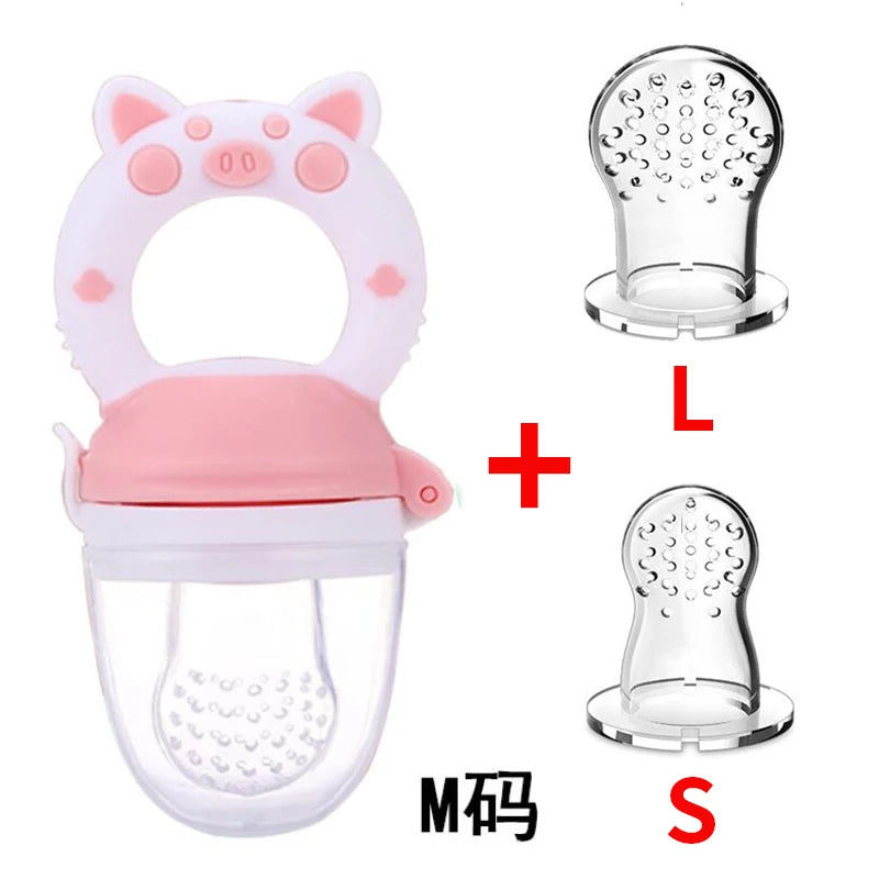 3 in 1 Baby Nipple Fresh Food Fruit Milk Feeding Bottles Nibbler Learn Feeding Drinking Water Straw Handle Teething Pacifier