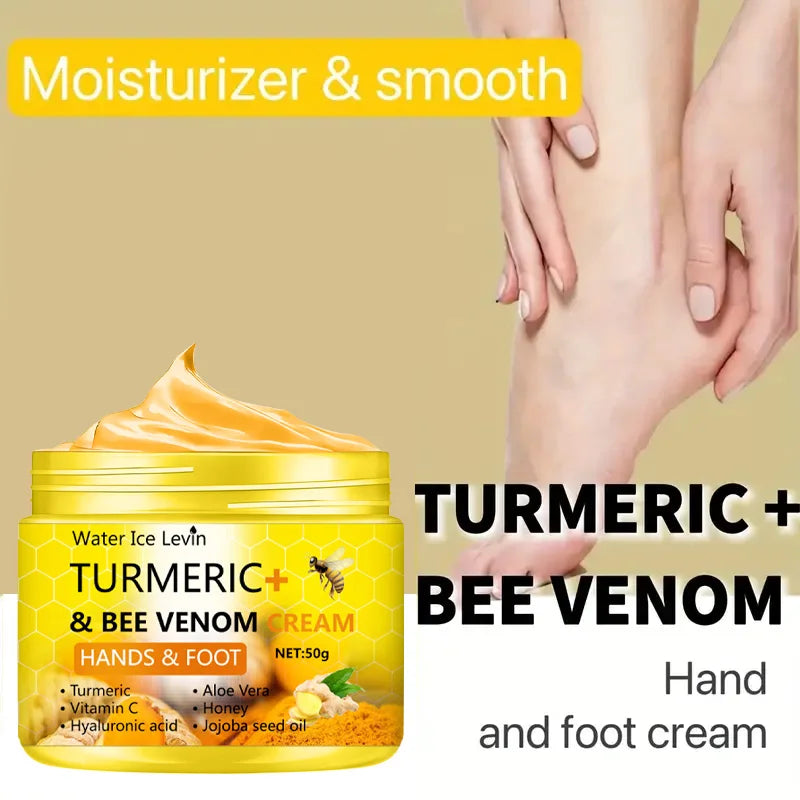Turmeric Bee Venom Anti-Drying Crack Foot Cream Hand Cracked Skin Repair