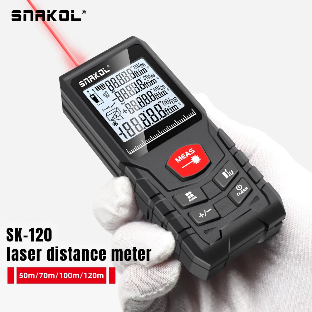 Laser Distance Meter 50M 70M 100M 120M Rangefinder Profesional Range Finder Digital Tape Measure Ruler Test Tools