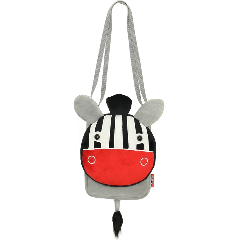 Cute Cartoon Animal Crossbody Bag Kids Casual Shoulder Bag Plush Mini Shoulder Bag