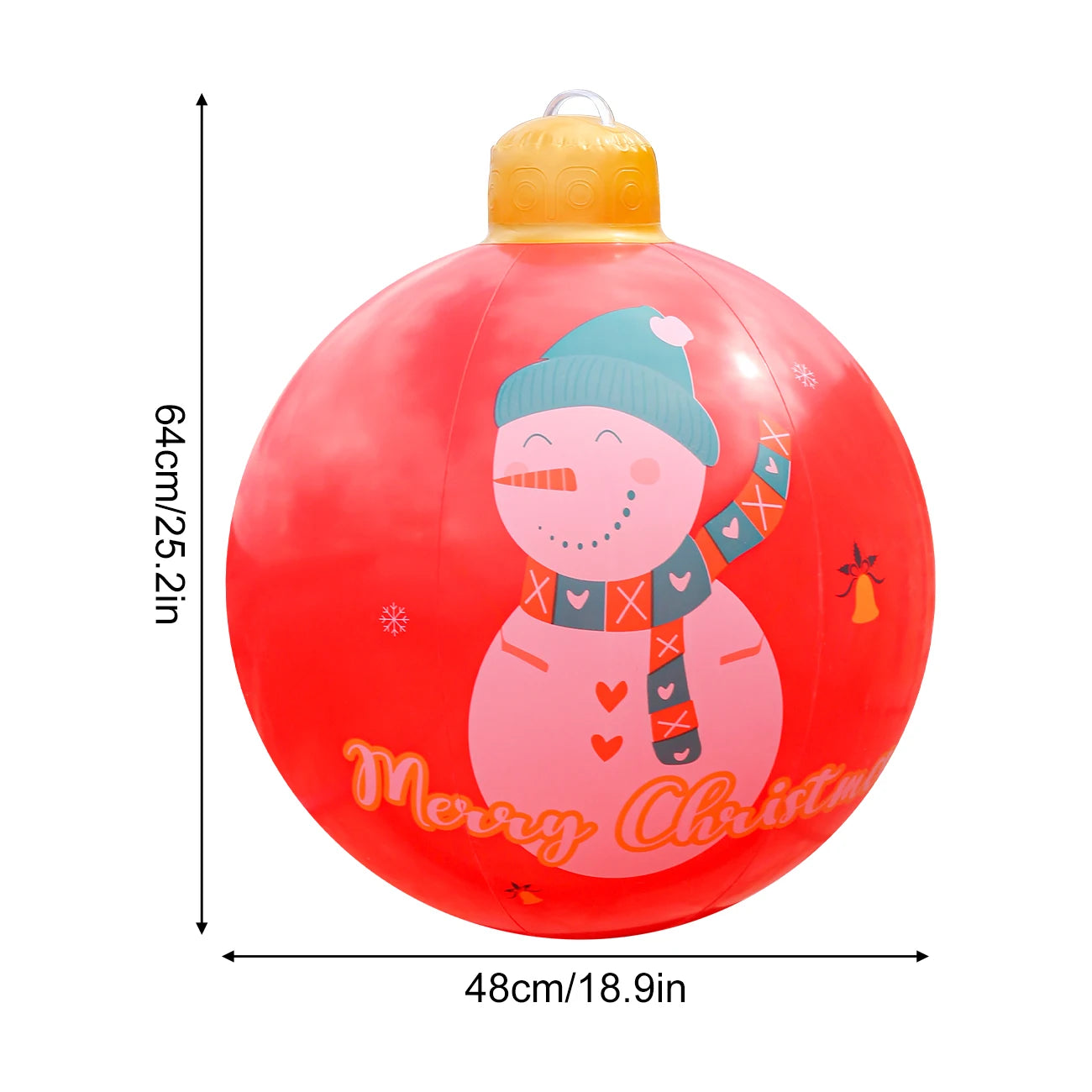 1PC Inflatable Christmas Balls Large PVC Christmas Hanging Ornaments Oversized Christmas Tree Balls Blow up Christmas Balls