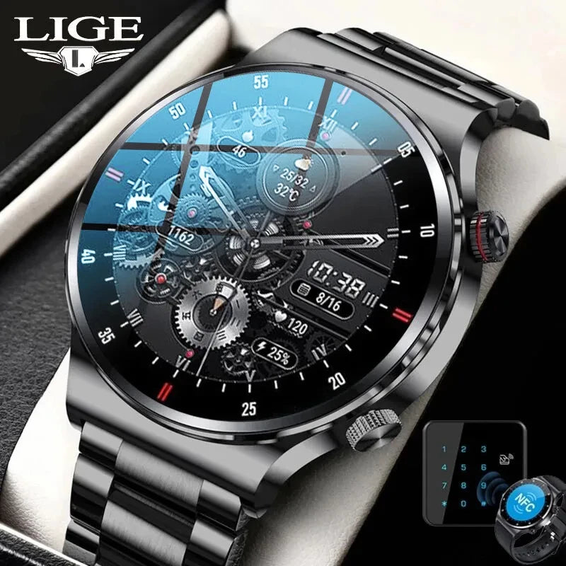 ECG+PPG Bluetooth Call Smart Watch 2023 Men AMOLED Full Touch Sports NFC Watches Men Smartwatch Waterproof for Android Ios