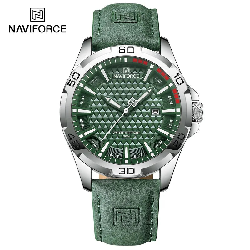 Men Fashion Quartz Watches -Leather Strap Sport Waterproof Wristwatches 