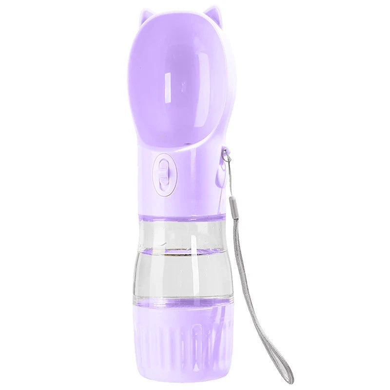 Pet Dog Water Bottle Food Feeder for Small Medium Dogs 2 in 1 Travel Puppy Cats Water Container Outdoor Yorkie Drinker Supplies