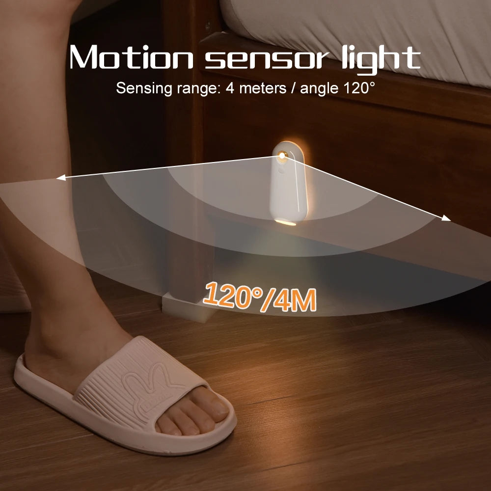 LED Smart Motion Sensor Night Light, Toilet Seat Lights, USB Rechargeable 8Color Lamp for Summer Corridor WC Camping Home Decor