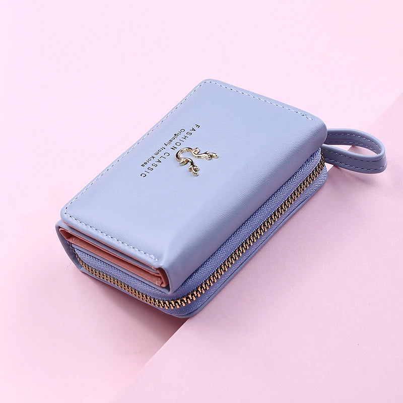 Luxury Brand Women'S Small Wallet Female Card Holder Short Wallets with Coin Purse for Woman Ladies PU Leather Hasp Mini Clutch