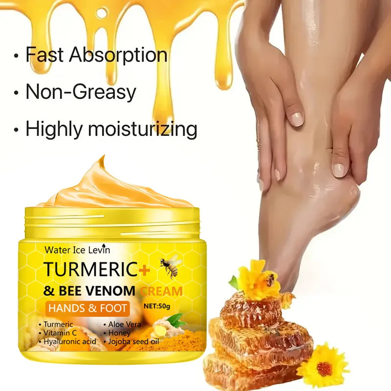 Turmeric Bee Venom Anti-Drying Crack Foot Cream Hand Cracked Skin Repair
