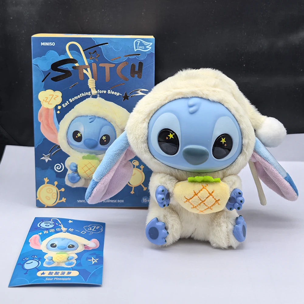 2025Hot Stitch Eat Something before Sleep Series Blind Box Plush Vinyl Toys Cute Doll Labu V3 Mystery Box Bag Pendant Decor Gift