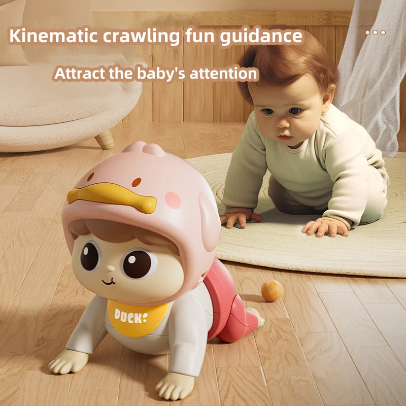 Crawling Doll Baby Toy with Music, ,Learning Crawling Guidance and Head up Train Children'S Vocal Toys and Baby Interactive Ing