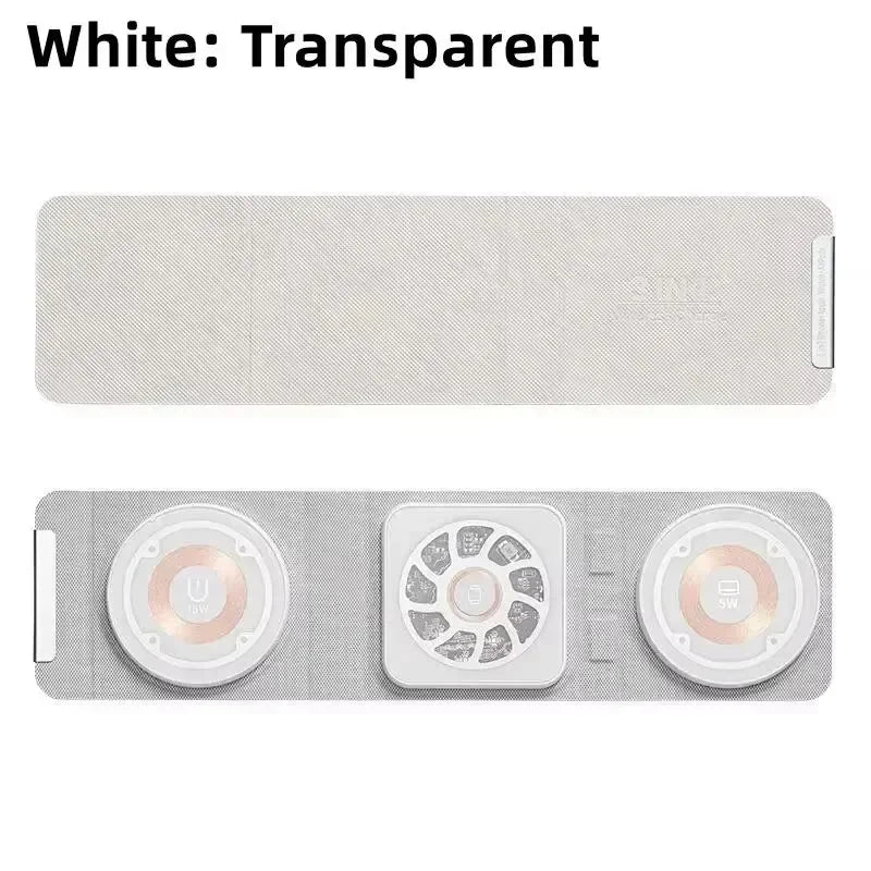 3-In-1 Magnetic Wireless Charger Dock Fabric Art Foldable Portable Fast Charging Station for Magsafe Iphone 16~12 Airpods Iwatch