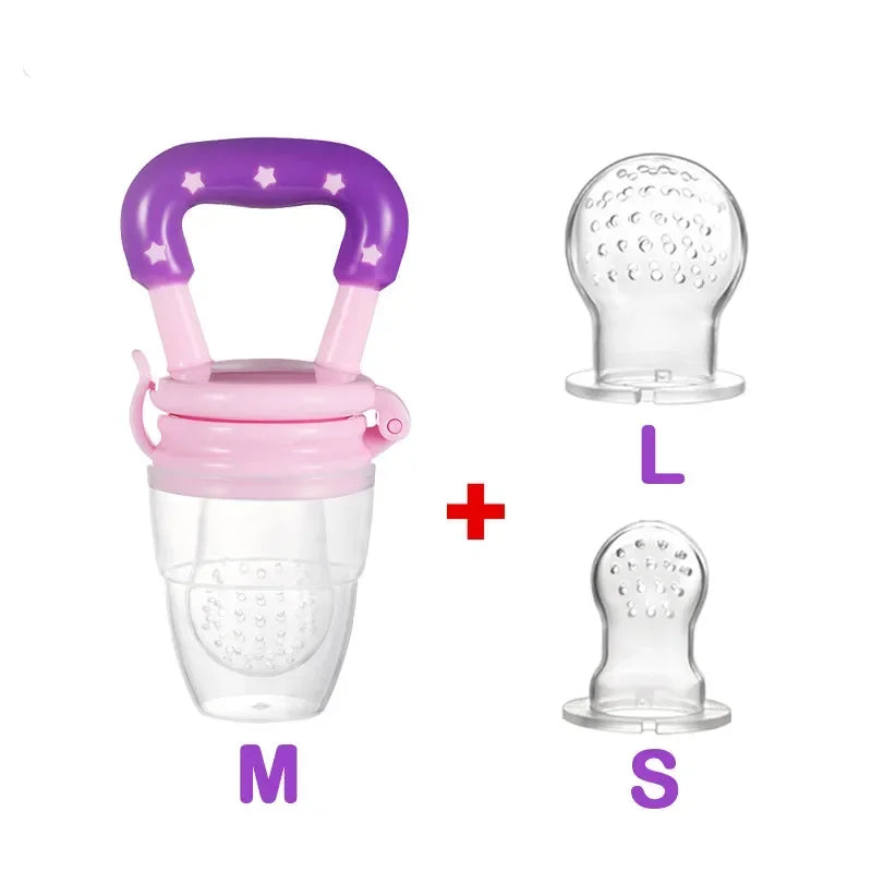 3 in 1 Baby Nipple Fresh Food Fruit Milk Feeding Bottles Nibbler Learn Feeding Drinking Water Straw Handle Teething Pacifier