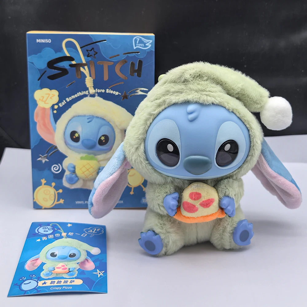 2025Hot Stitch Eat Something before Sleep Series Blind Box Plush Vinyl Toys Cute Doll Labu V3 Mystery Box Bag Pendant Decor Gift