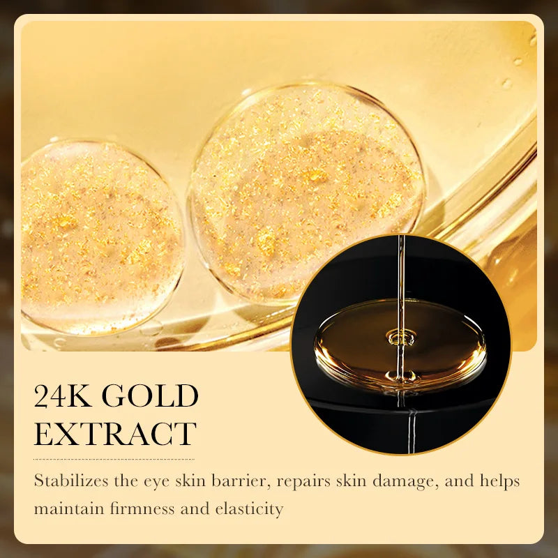 24K Gold Hyaluronic Acid Eye Cream Anti Dark Circles Eye Bags Firming Moisturizing Eyes 