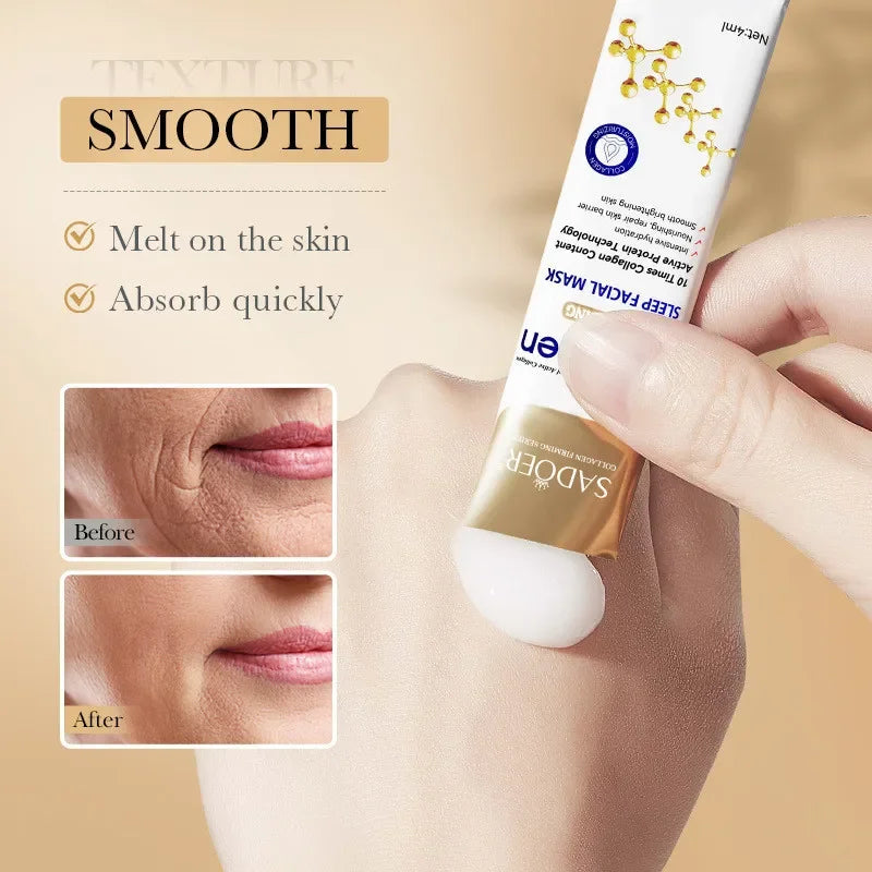   Collagen Sleeping Facial Masks Face Skincare Moisturizing Brightening Firming Hydrating Facial Skin Care