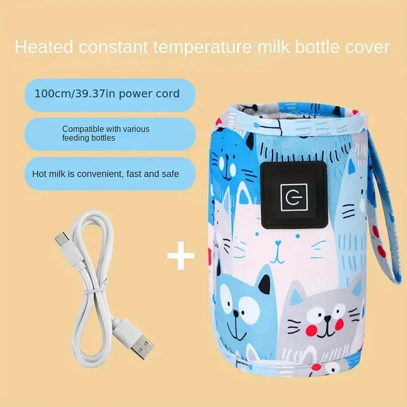 USB Milk Water Warmer, Travel Stroller Insulated Bag, Nursing Bottle Heater.