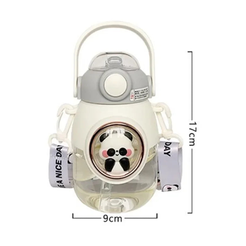 Kids Water Bottles with Straw for Girls 820Ml Large Capacity Cute Children'S Kawaii Cartoon Bottle for Student School Travel